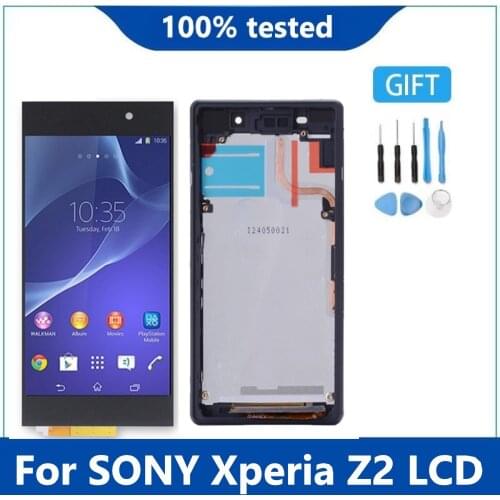 Original For SONY Xperia Z2 D6502 D6503 D6543 LCD Display with Frame Touch Screen Digitizer Assembly For SONY Xperia Z2 LCD