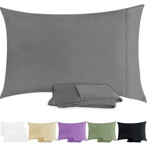 50x76cm 2Pcs Pillowcase With Envelope Closure Solid Colour Bed Sofa Throw Cushion Cover Pillowcover For Hotel Bedroom Decor