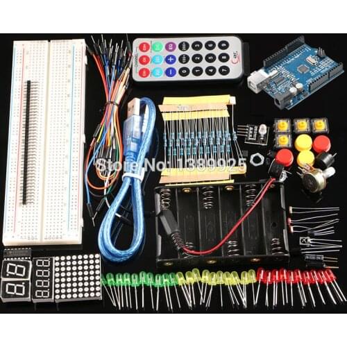 Free shipping starter kit with R3 CH340 board +830 holes Breadboard for arduino