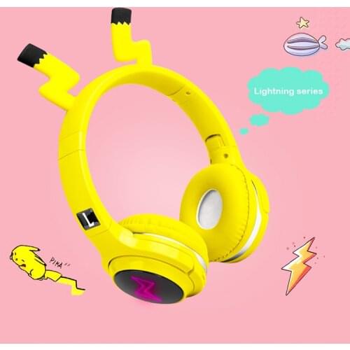 Cartoon Bluetooth 5.0 wireless headset foldable cartoon series LED wireless sports auriculares childrens gift for Xiaomi Huawei