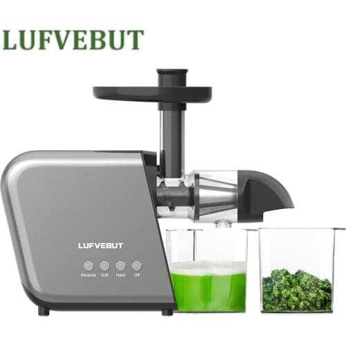 LUFVEBUT Juicer Machines 2 Speed Slow Masticating Juicer Easy to Clean, Quiet Motor, Reverse Function, Cold Press Juicer Machine