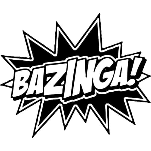 Dawasaru Bazinga Personalized Car Sticker Waterproof Decal Laptop Suitcase Truck Motorcycle Auto Accessories PVC,13cm*11cm