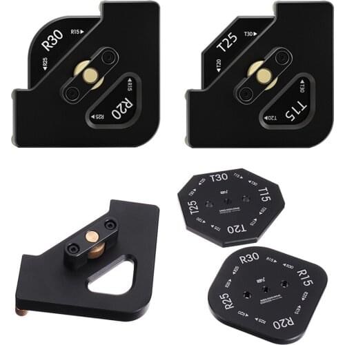 Woodworking 8 in 1 Corner Radius Template Jig Fillet Arc Locator Jig For Trimming Machine, Router Woodwork Tool