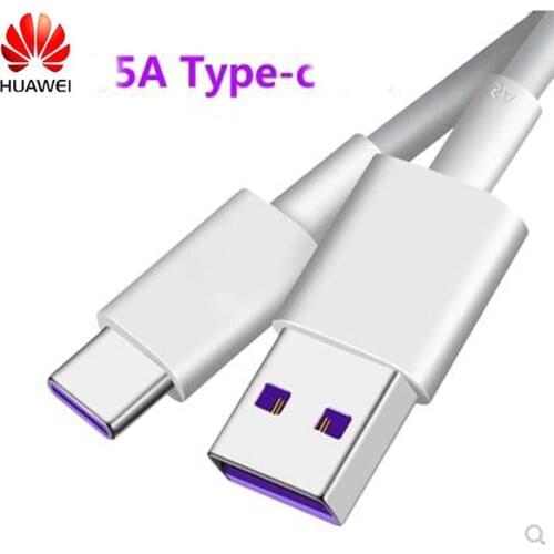 Huawei USB 5A Type C Cable P30 P20 Pro lite Mate20 10 Pro P10 Plus lite USB 3.1 Type-C Original Super charge Super Charger Cable