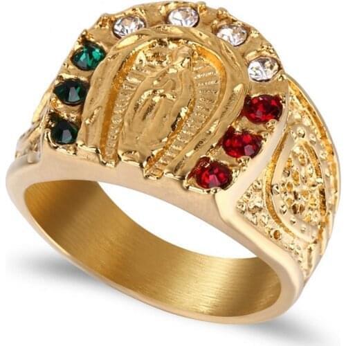 Classic Trend Multicolor Zircon Prayer Rings Mens and Womens Rings Casual Daily Amulet Ring Jewelry