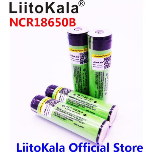 Hot New LiitoKala For NCR18650B 18650 3400mAh battery 3.7V Li-ion rechargeable battery PCB Protected+Free Shopping