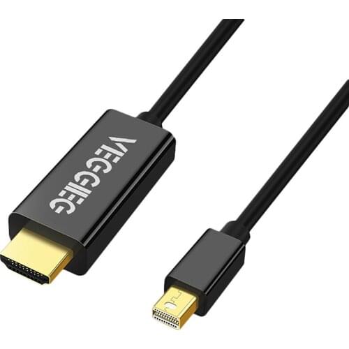 VEGGIEG Mini Displayport to for HDMI Cable in Black - Thunderbolt Thunderbolt 2 Port Compatible Mini DP to for HDMI Cable