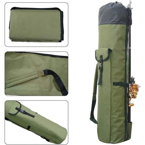 Multifunctional fishing bag portable foldable Oxford fishing rod bag fishing gear tool storage bag wild fishing tool bag