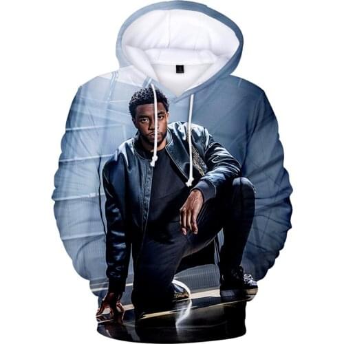 Hot sale 3D Printed Chadwick Boseman Hoodie Sweatshirt Long Sleeve Mens Hoodie Harajuku Streetwear Kids Hoody Unisex Clothing