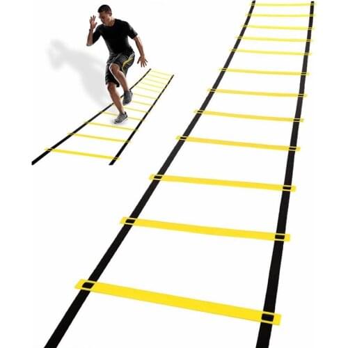 Agility Ladder Speed Ladder Nylon Straps 6M 12-Rung for Kids Adults Football Soccer Speed Training With Carry Bag Sport Fitness