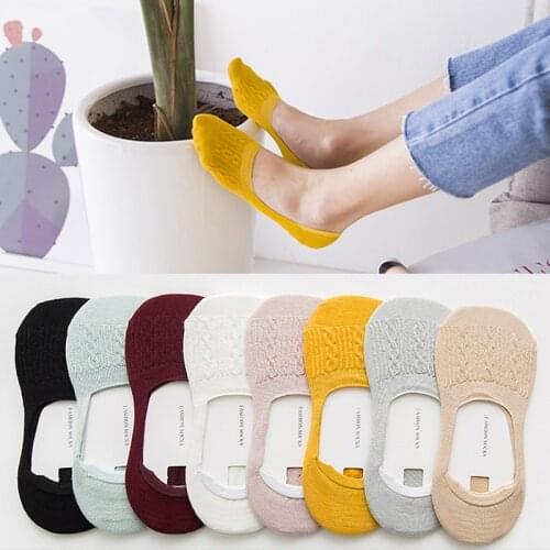 Womens socks Solid Snowflake Softable funny Cotton Socks Women Summer Slipper invisible Socks Hot Sale no show socks 5 Pairs