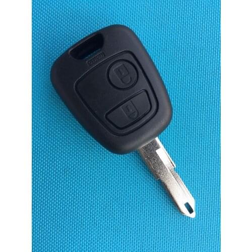1pcs of New Replacement Key Shell For Peugeot 2 Button Remote Key Blank Case With Uncut 206 NE73 Key Blade Keyless No Logo Auto