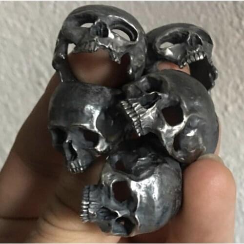 Wholesale Mens Calvarium Skull Ring Gothic 302L Carbide Alloy Biker Ring Motorcycle Band Jewellery Party Gift
