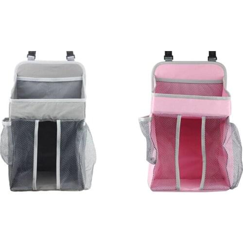 Baby Crib Hanging Storage Bag Diaper Nappy Organizer Cot Bed Organizer Bag Infant Essentials Diaper Caddy