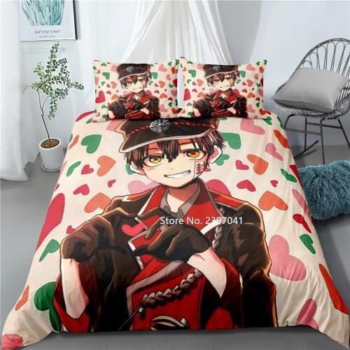 Tokyo Cartoon Anime Horror Anime Bedding Set Tokyo Ghoul Anime Bedding Cover Pillowcase Suitable for Boys Bedroom Decoration