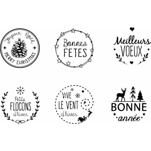 French Words with christmas season Transparent Clear Silicone Stamp/Seal for DIY scrapbook/photo album Decorative ST0855