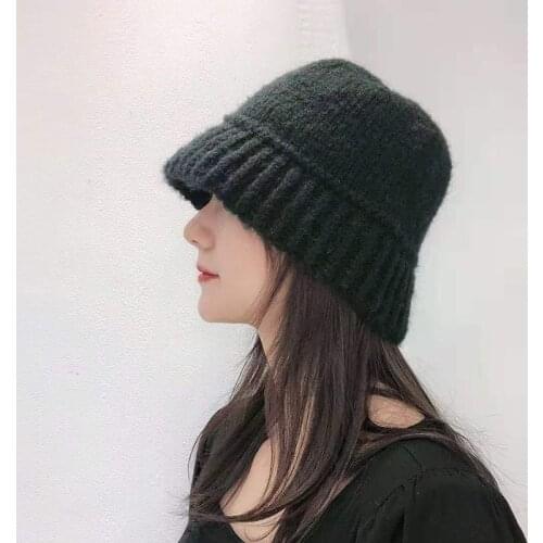 COKK Hats For Womens Winter Autumn Beanie Bonnet Femme Korean Bucket Hat Female Soft Outdoor Warm Ear Protection Solid Knitted