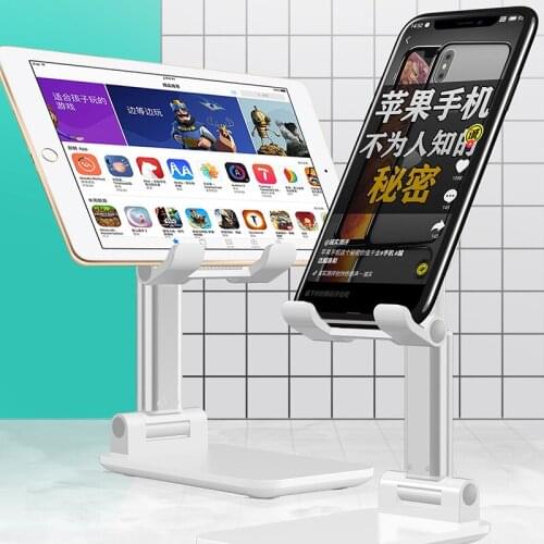 Foldable Tablet Mobile Phone Holder For iPad Pro 12.9 2020 Universal Flexible ASBS Desk Bracket Stands Mount For iPhone Xiaomi
