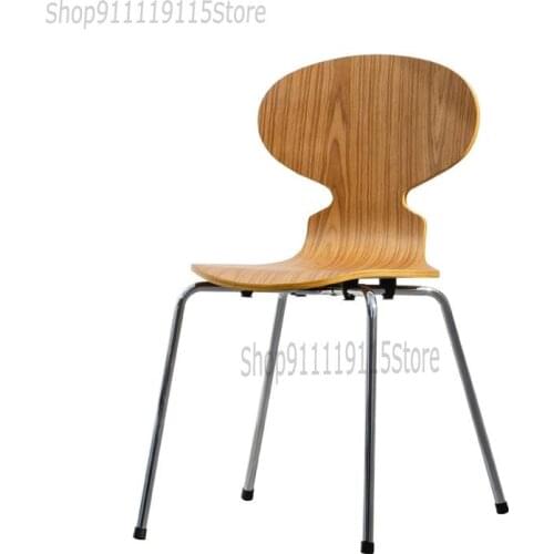 Nordic Dining Chair Design Master Bending Armless Iron Creative Computer Chair