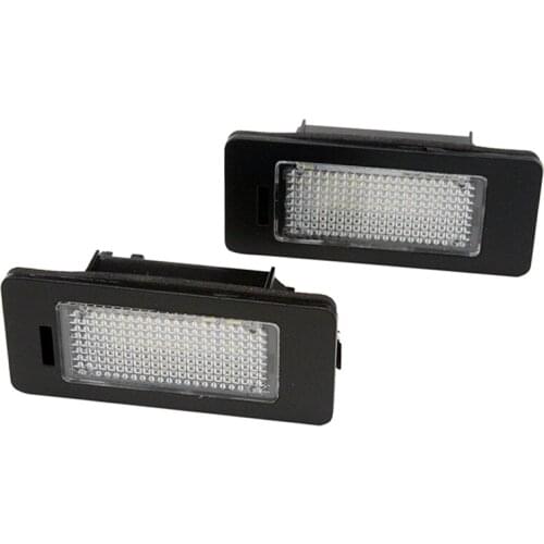 2Pcs/Set License Plate Light For Skoda Superb 3T B6/3T5 Wagon 09-13 Yeti 5L LED Light For Car License Number Plate Light Lamp