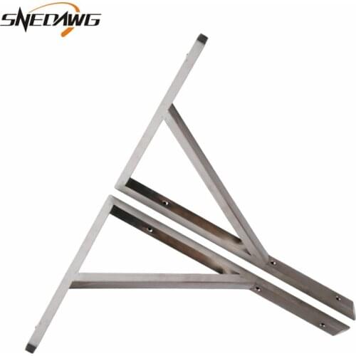 2pcs 16/18/20/22inch Triangular Bracket Triangle Shelf Bracket Support Stainless Steel Shelf Bracket for Desk Table Bookshelf