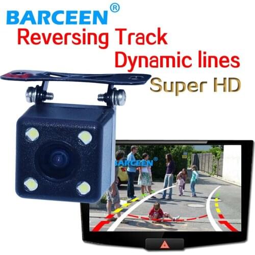 Universal car rear view camera bring dynamic track line color hd ccd lens glass lens material 170 degree auto factory promotion