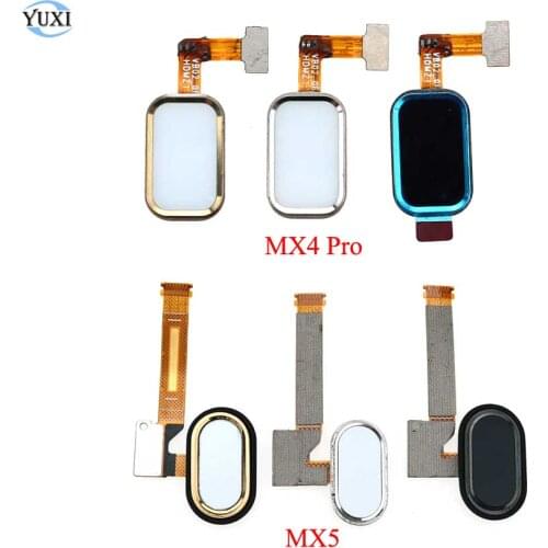 YuXi For Meizu MX4 Pro MX5 Home Button FingerPrint Touch ID Sensor Flex Cable Ribbon Replacement Button Key Black/White/Gold