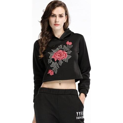 YYFS 2019 Embroidery Print Hoodies Casual Women Drawstring Hooded Sweatshirt+Pant New Autumn velvet Long Sleeve Hoodies Women