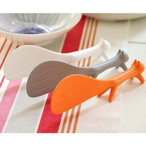 1PC Cartoon Squirrel Spoon Non Stick Rice Paddle Ladle Lovely Meal Spoon Cooking Tools Kitchen Accessories OK 0226