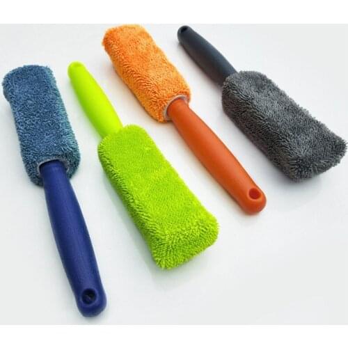 1PC Car Wash Detailing Car Cleaning Brush Microfiber Wheel Rim Brush For Car Trunk Motorcycle Auto Detailing Brush