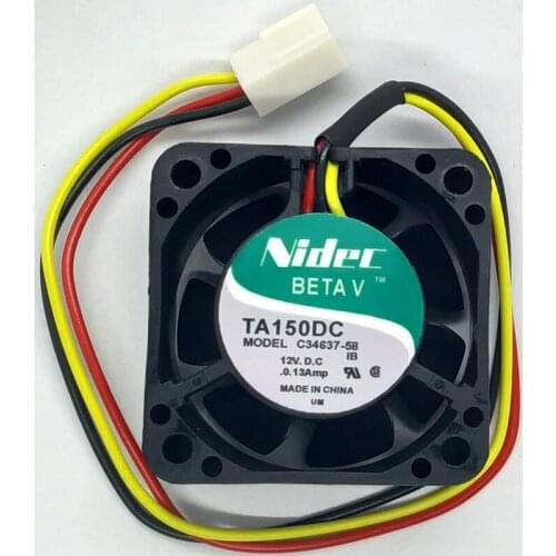 2pcs/Lot For NIDEC TA150 C34637-58 4020 4cm DC 12V 0.13A 3 Line Two Ball Bearing Cooling Fan