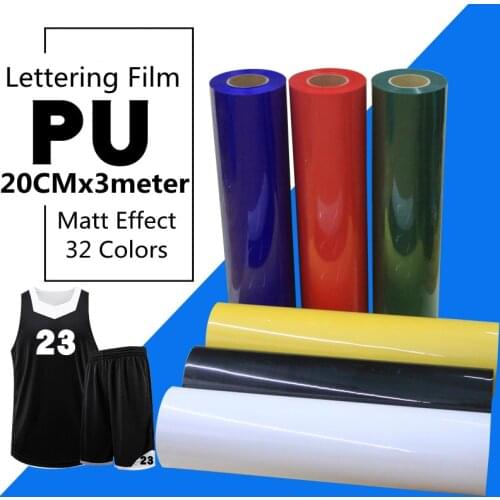 20CMx3meter High Flex Tshirt Lettering Vinyl Heat Press Film Heat Transfer Paper For Clothing HTV Easyweed Fine Foil Sheet