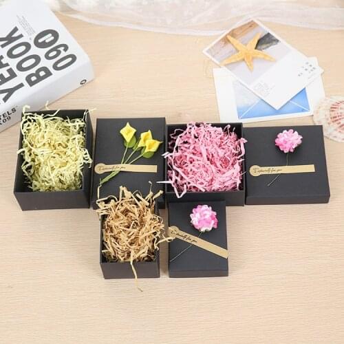 5 Pieces/Lot Gift Paper Flower Box 3 Size Favour Jewelry Boxes Pendant/ Necklace/Earrings Black Vintage Design Boxes