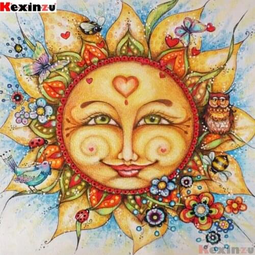 5d diy Diamond Painting Lovely sun flowers Cross Stitch Diamond Embroidery Mosaic Diamonds Home Wall Artworks Decoration K0124