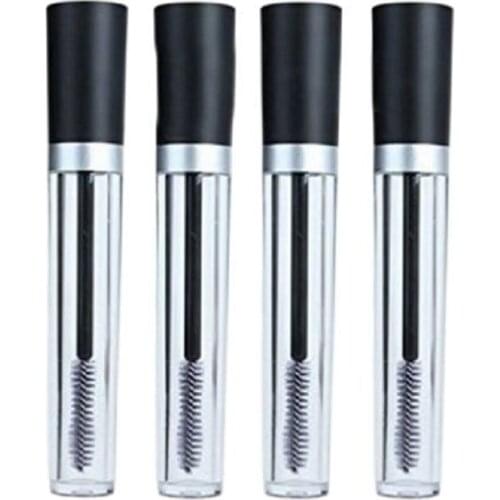 7.5ML 40pcs/lot High Class Empty Mascara Tube, DIY Eyelash Growth Liquid Refillable Container, Round Plastic Mascara Clear Tube