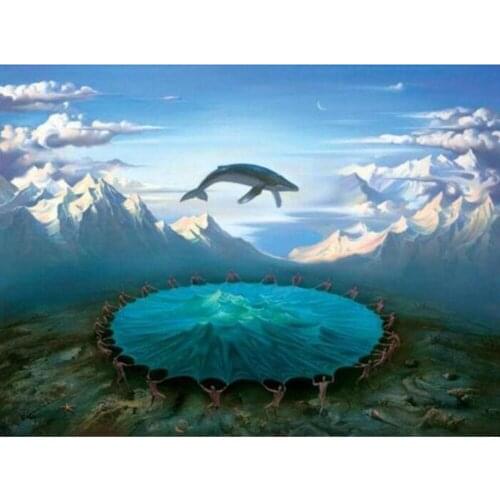 5D DIY Diamond Painting Animal Diamond Embroidery Cross Stitch Whale Mosaic Wall Art Poster Modern Abstract Anime Decor