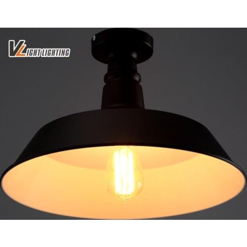 Free shipping Vintage Metal Edison ceiling lights Retro Lustre shade ceiling lampe Fixture Industrial lighting lamparas