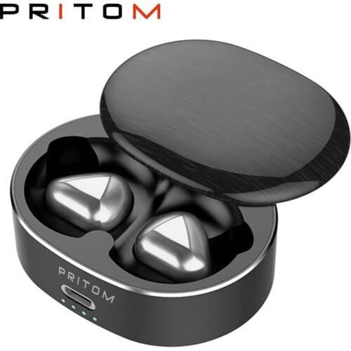 PRITOM T50 Bluetooth Earphone TWS Wireless Sports Earbuds Gaming Headset handsfree with Mic for Mobile Phone