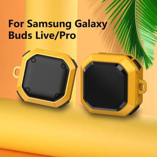 Case For Samsung Galaxy Buds Live Cover Luxury TPU + PC Earphone Accessories Cover For Buds Pro Case Hard With Keychain