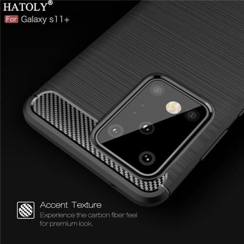 For Samsung Galaxy S11 Plus Case Soft Rubber Phone Bumper Carbon Fiber Back Cover For Samsung S11 Plus Case For Samsung S11 Plus