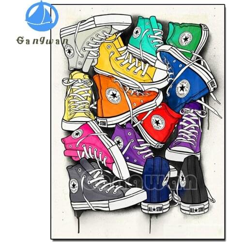 Shoe pattern Full Square/Round 5D DIY Diamond Painting Embroidery hobby art Cross Stitch Rhinestone Mosaic Painting Home Decor