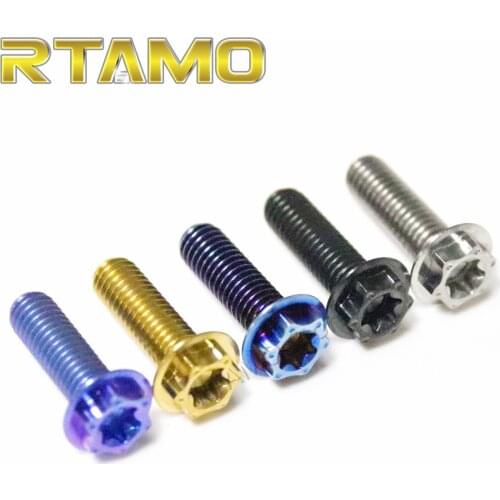 Motorcycle Titanium Allloy CNC Head Bolt M6x20 Brake Pads ( 1 Piece Pack)