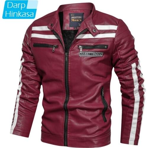 Men High Quality Fashion Warm Motor Leather Jacket Men Big Size 6XL Fleece Spliced Casual Motorcycle PU Leather Jacket Coat