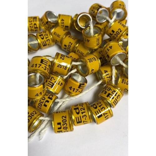 Cheap Top quality 500pc inside aluminum outside plastic 8mm customized Pigeon Ring