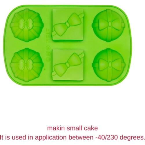 Gift Shape Silicone Cake Mold Set Big size Cake mold and 6 cavity cake mold with gift shape-2 pieces buy get two one