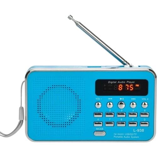 Mini Portable Digital FM Radio 3W Output Power / 1.5 Inch Display Sn / Support USB Drive / TF / SD / MMC Card / AUX-IN