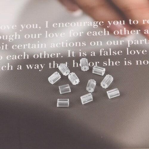 Whole Sale 100pcs/bag Plastic Octagonal Cylinder Long Tube Anti-tie Silicone Earplugs