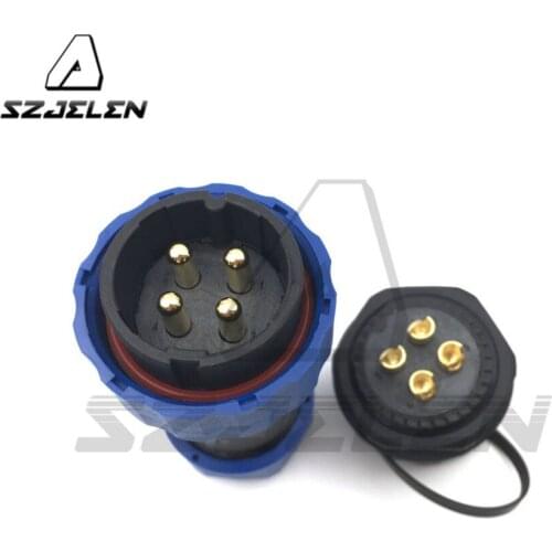 SD28TP-ZM , 4 pin waterproof connector Plug and socket IP67, Rated current 45A