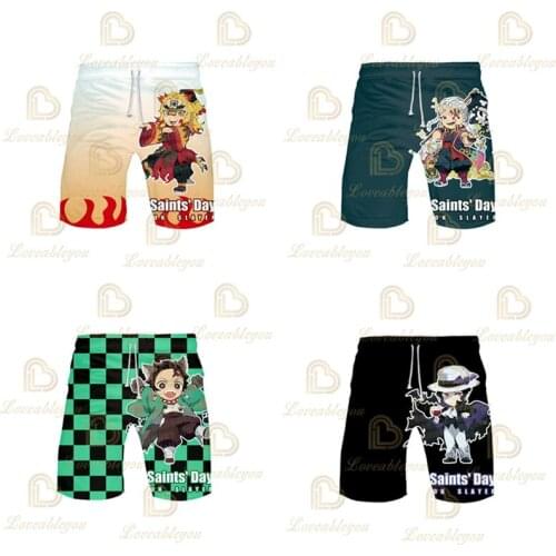 Anime Board Shorts Cosplay 3D Mens Swimwear Shorts Beach Board Shorts Swim Pants Swimsuit Running Shorts Boy
