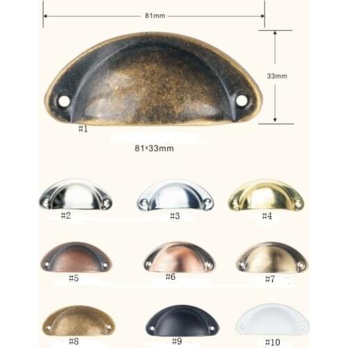 Vintage Cabinet Knobs and Handles Cupboard Door Cabinet Drawer Furniture Antique Shell Home Handles Pulls Free DHL SN3342